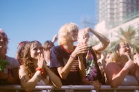 a group of people at a concert