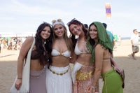 a group of women posing for a picture