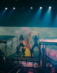 a group of dancers on a stage