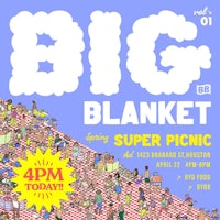 a poster for big blanket with super picnic